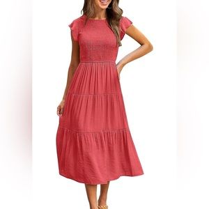 Women’s XL Midi Dress in Coral